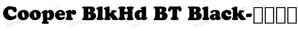 Cooper BlkHd BT Black字体转换